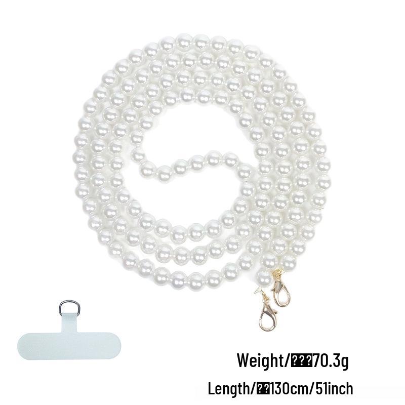Pearl Beaded Crossbody Phone Strap and Lanyard