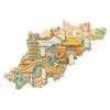 Map relief metal refrigerator sticker magnet West Lake Leifeng Pagoda tourist souvenir scenic spot small gift