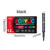 12-288 Colors/Box Christmas-Themed Marker Set - Soft-Tip Straight Liquid Acrylic Markers for DIY Holiday Doodle Art Painting
