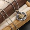 304 Stainless Steel Men's Celtic Knot Pendant Necklace