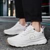 Simple commuter casual shoes wide head leather surface large size platform sneakers