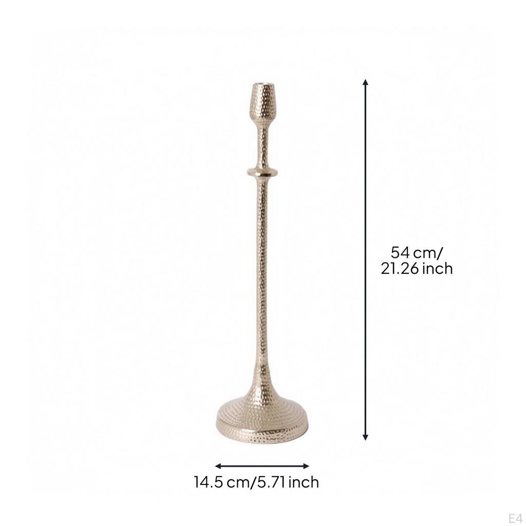 Centerpiece Candlestick Holder | Textured Finish, Taper Candle Holder, Elegant LowProfile Design,