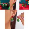 Christmas Tree Earrings Girls Alloy Red Bow Sparkling Jewelry With Holiday Style For Women