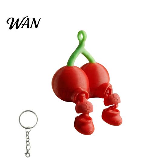 Creative Fruit Figurine 3D Printed Figure Collectible Cute Banana Orange Blueberry Cherry For Adults Shelf Ornament with Dangling Legs for Home Office