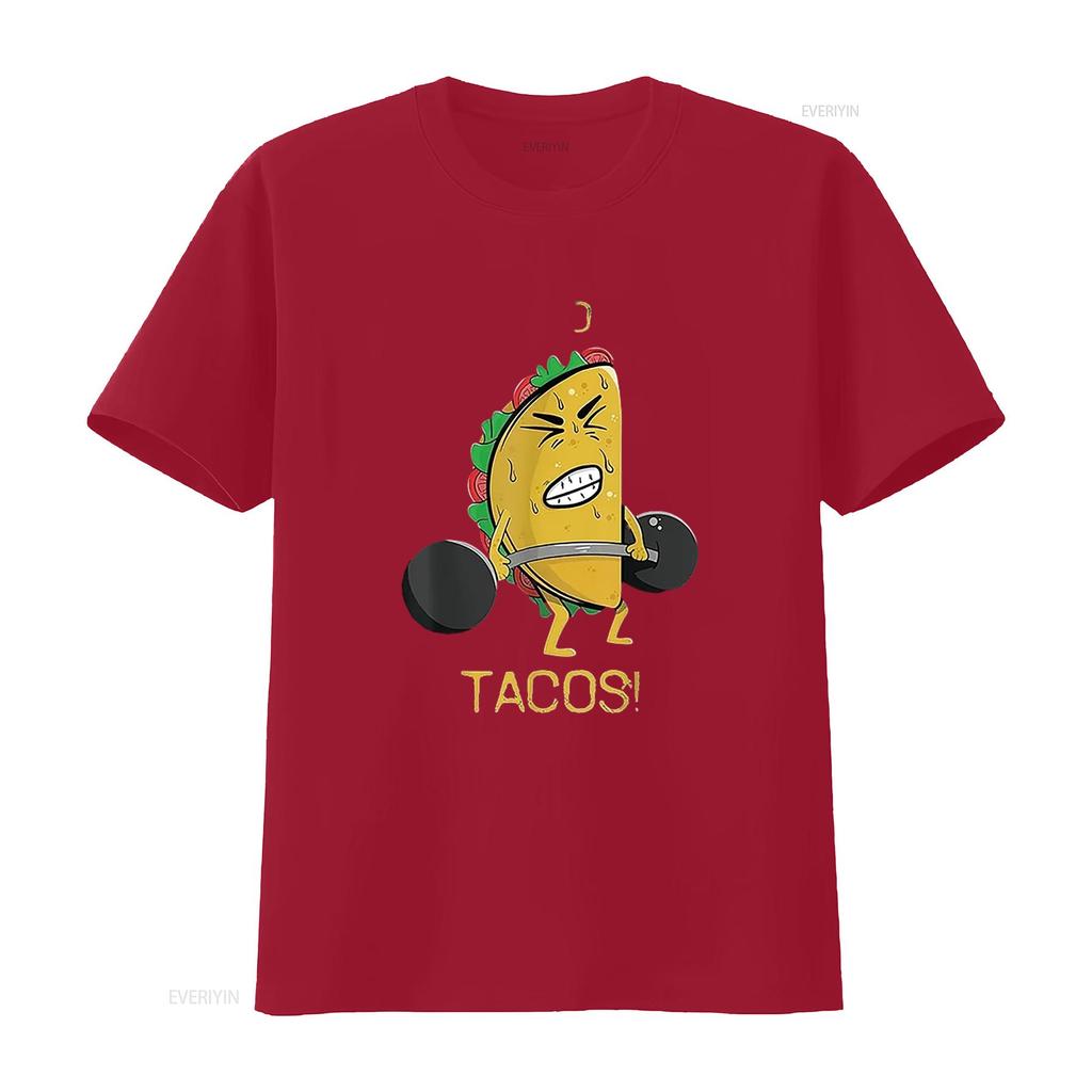 I Do It For The Tacos Weight Lifting Taco Cinco Unique Women S  T Shirt with Eye Catching  Vintage Washed Casual Soft Stylish