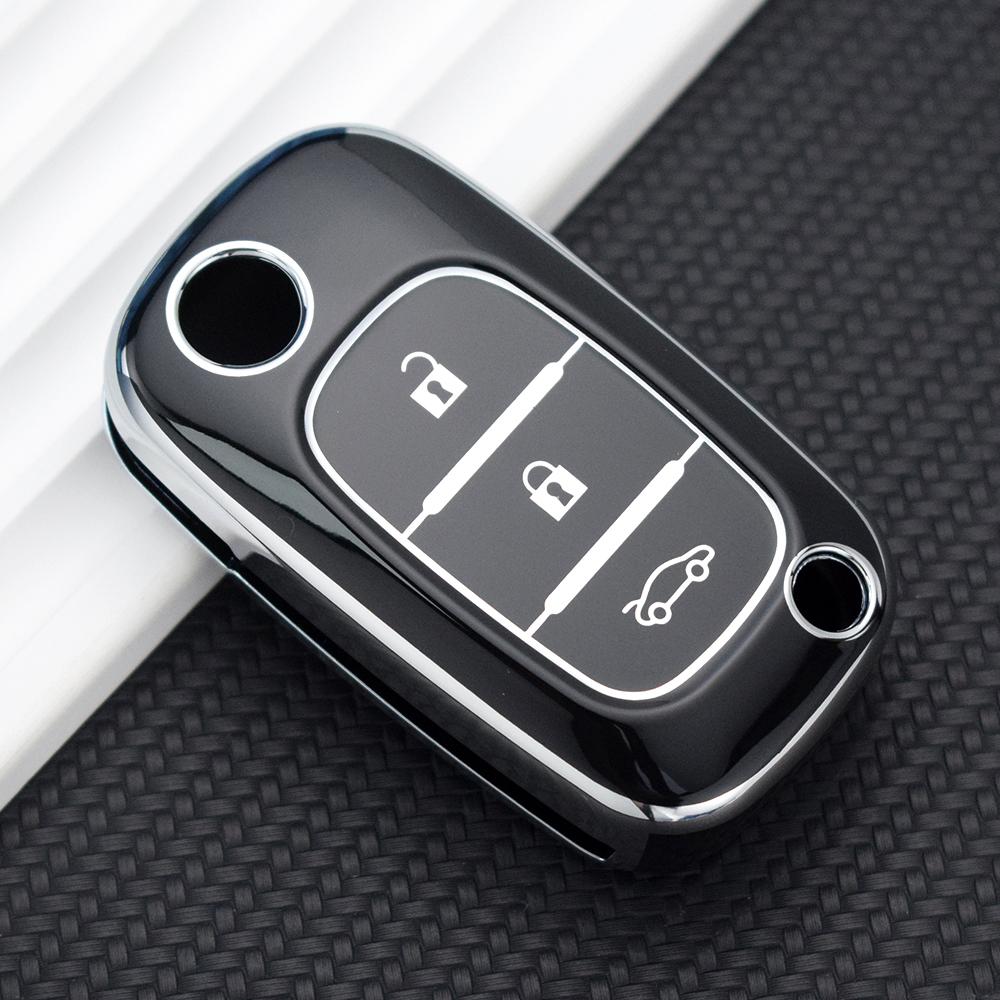 Soft Tpu Folding 3 Buttons Filp Remote Key Shell Case For Renault Clio Scenic Megane Iii Vivaro Movano Traffic Master Kangoo