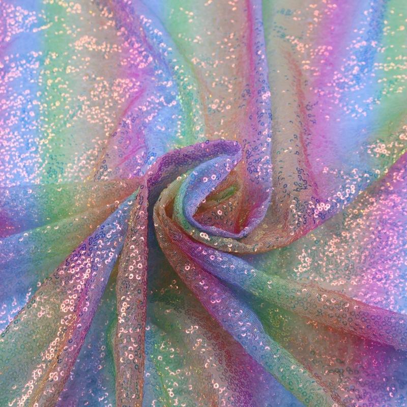 Sparkly Sequin Fabric Opaque Glitter Material for Wedding Stage Backdrop Decor Party Performance Costume DIY Sewing 1/3Yard