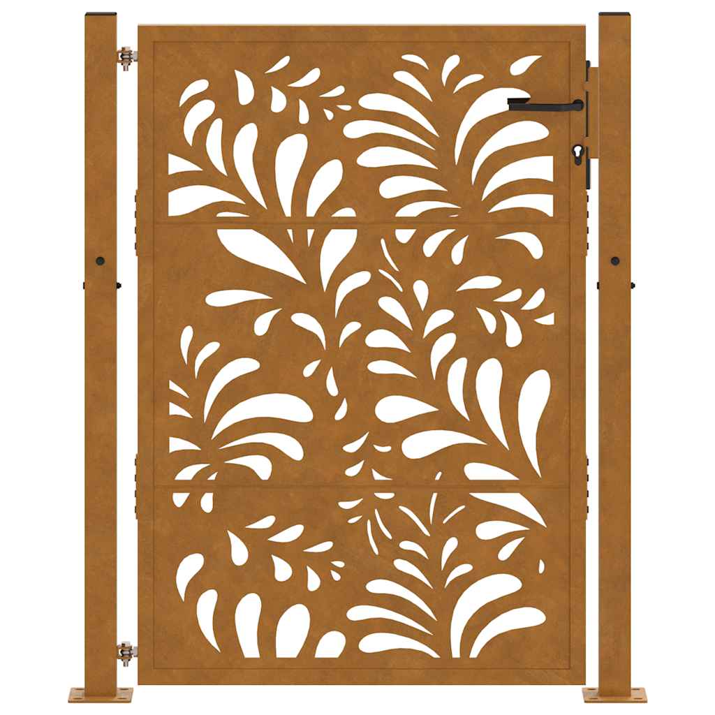 Garden Gate 100 X 150 Cm Weathering Steel Wavy Design
