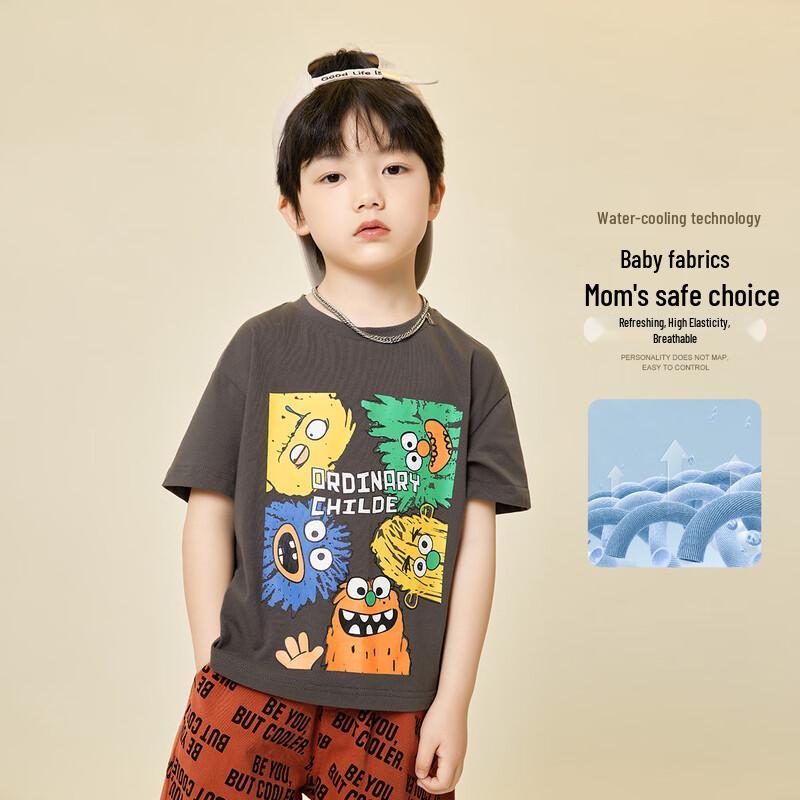 Duoduojia Boys Summer Cartoon Short-Sleeve T-Shirt 110