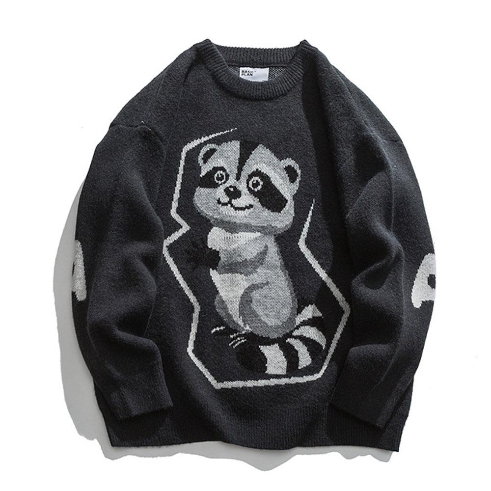 

Мужской трикотаж Y2K, свитер, пуловеры с героями мультфильмов, топы, блузка, пара, корейская зимне-осенняя одежда, мужские и женские толстовки 2XL белый