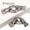 18K Real Gold Plated Brass with Zircon End Beads Clasp,Round Connector Clasps For Jewelry Making,Fastener Connecting Findings