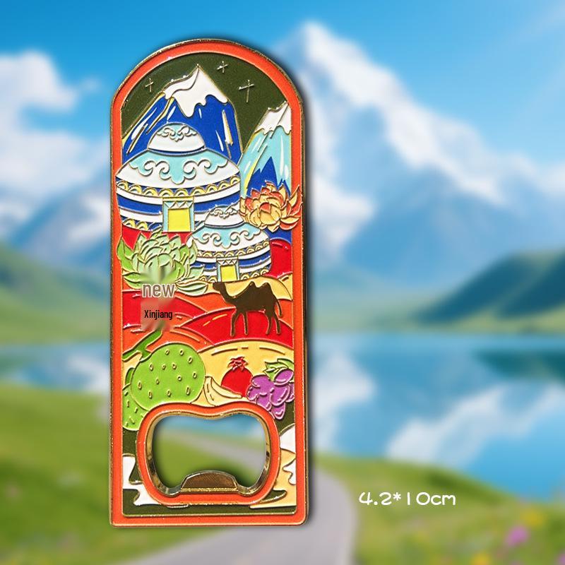 Xinjiang Metal Bottle Opener Magnet - Tianshan Tourist Souvenir