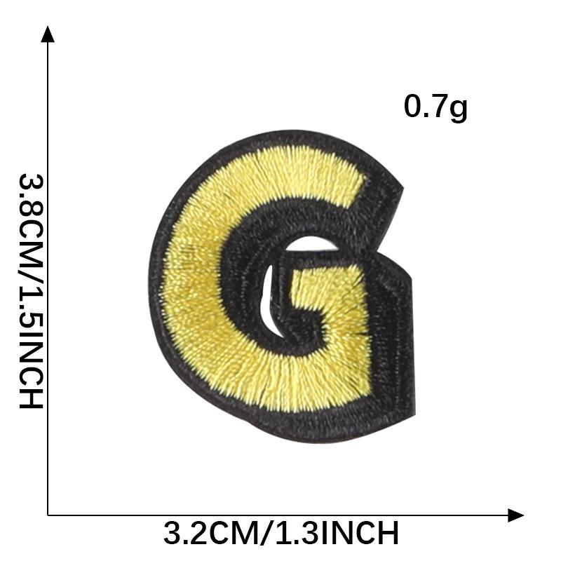 Duoku Computer Embroidery English Alphabet Cloth Label Name Label Ball Suit Mark Patch Clothing Accessories Embroidery Cloth Sticker