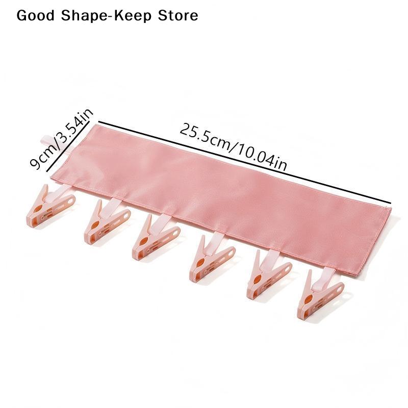 5Pcs Foldable Fabric Hanger Set Portable Multi Clothespin Coat Hanger for Travel Dormitory Quick Drying and Storage Solution