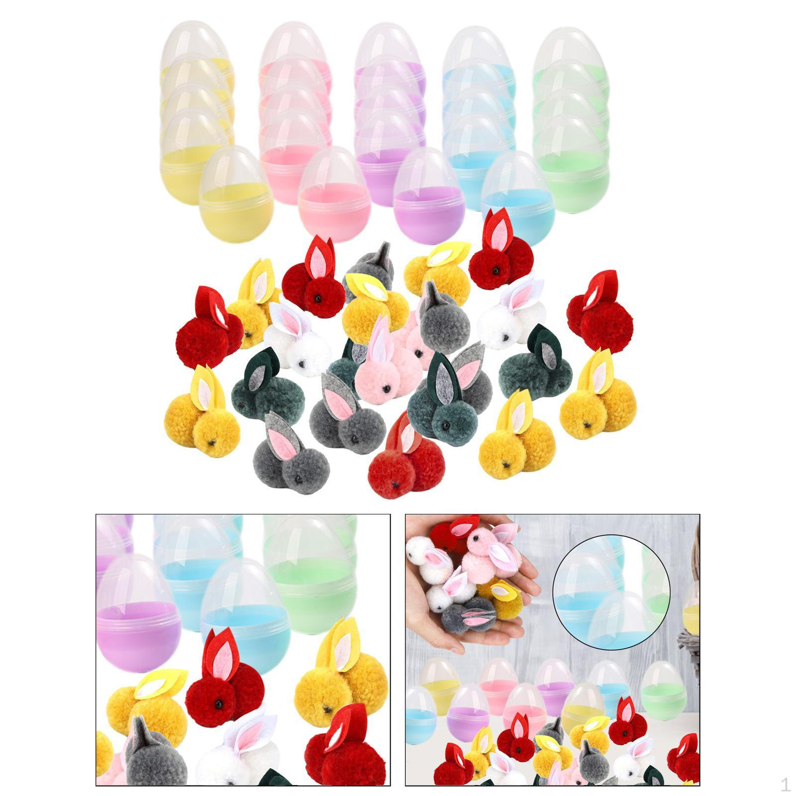 

Наполняемые пасхальные яйца, красочные милые креативные пустые яйца, игрушки, украшения для вечеринки по случаю дня рождения, сумка для подарков 24pcs