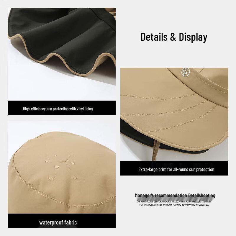 Junbie Black Glue UV Protection Sun Hat