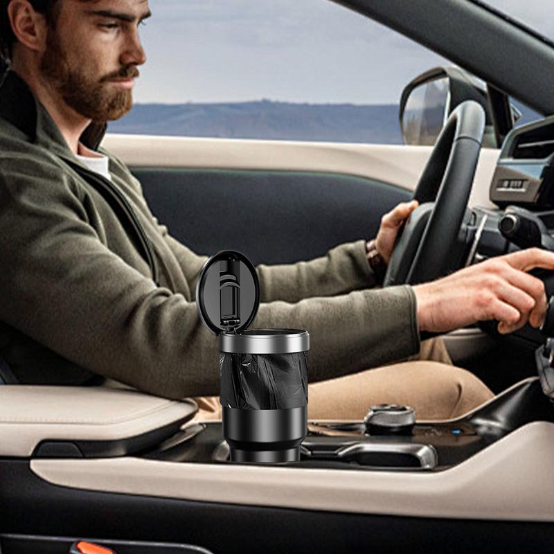 Car Garbage Can Cup Holder Leak Proof Trash Bin Car Interior Accessories Cup Holder Garbage Can For Front Back Seat Accessories