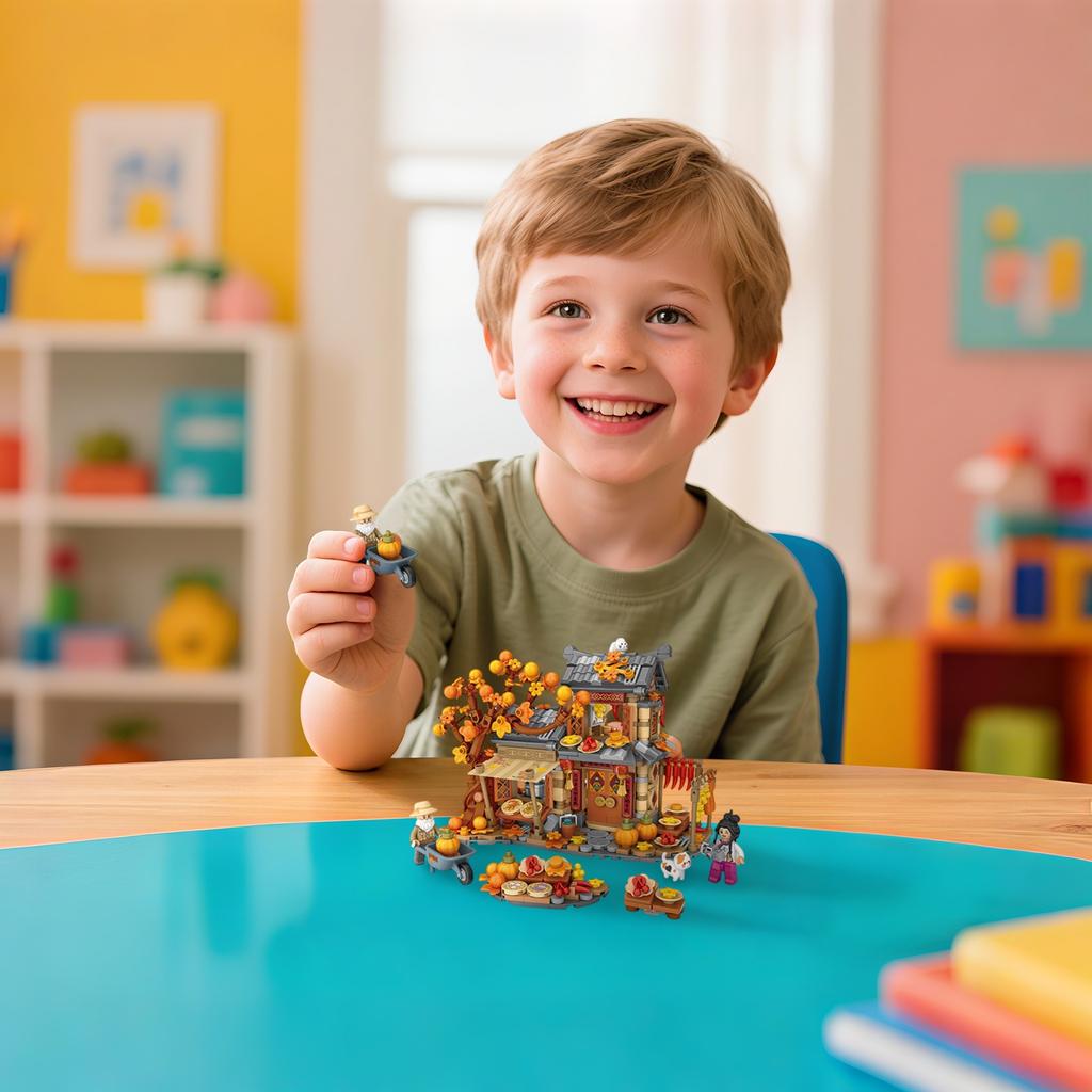 Show House Small   Assembly Building Block House Toys, Girls' Gifts, Children'S Toys