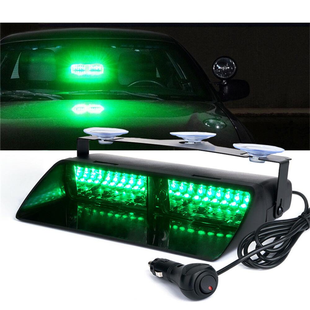 Police LED Lights 16Led Warning Light Car Dash Windshield Emergency Hazard Flash Strobe Light Beacon Lamp