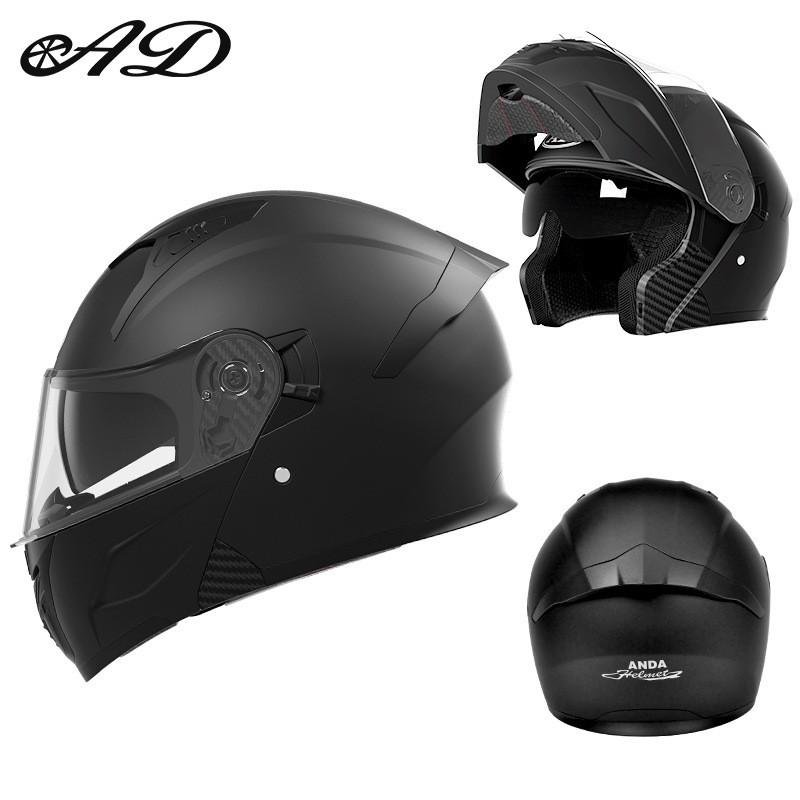Full Face Motorcycle Helmet Men Women Winter ABS Safety With Flip-Up Visor 3C Certified