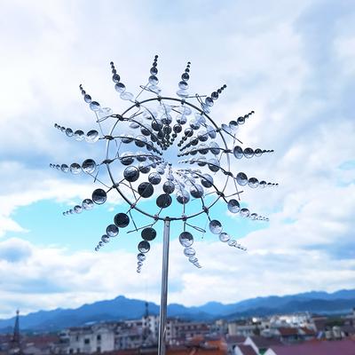 Unique Windmill Made of Metal with Kinetic Energy, Powered by Wind, 98 Cm High for the Garden