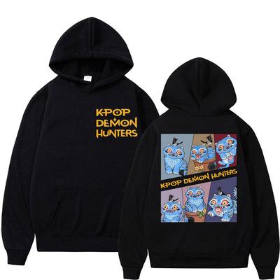 2025 KPop Anime Demon Hunters Derpy Tiger Cute Hoodies Men Women Kawaii Fashion Oversized Fleece Casual Long Sleeves Sportwear