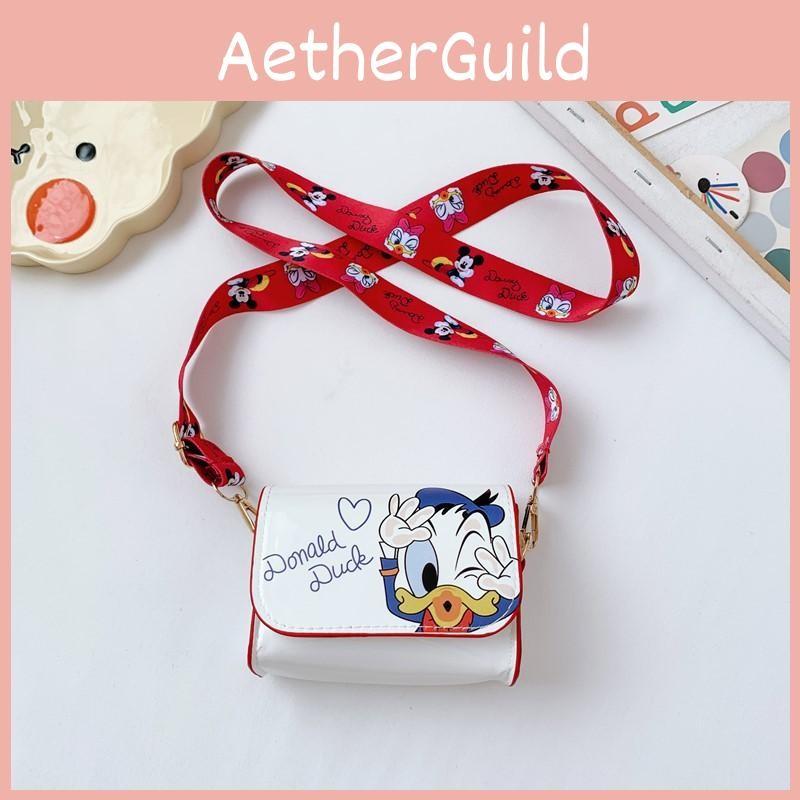 Mini Kids Shoulder Crossbody Bag With Mouse Donald Duck Print Design