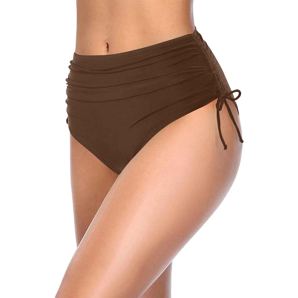 Women's Swimming Bottoms, High Waist, Vintage Basic , Full Coverage Bikini Split Swimsuit Briefs Swimming Trunk