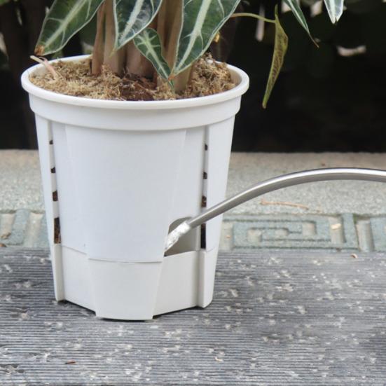 Samozavlažovací květináč Prodyšný průhledný plastový květináč pro Phalaenopsis Ovládání Automatický zásobník vody Květináč pro domácí kancelář