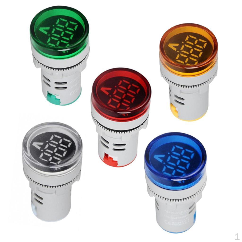 

5x 12-500 Digital Voltmeter Voltage Meter Round LED Indicator