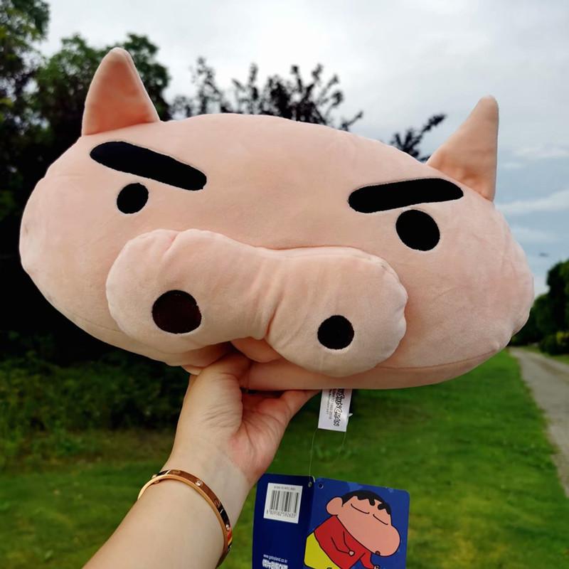 Plush Shinchan Crayon Car Pillow With Pp Cotton For Vehicle Interior Decor