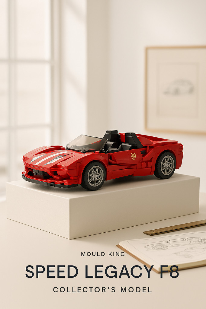 MOULD KING Speed Champion F8 Supercar 27041 Building Set Toy Collectible Model Car Block Children's Gift 8+(332 Pieces)