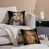 Grunge American Handsome Singer K-Kurt Cobain Cushion Cover Throw Pillow Cover Hidden Button Durable Polyester Chair Cushion