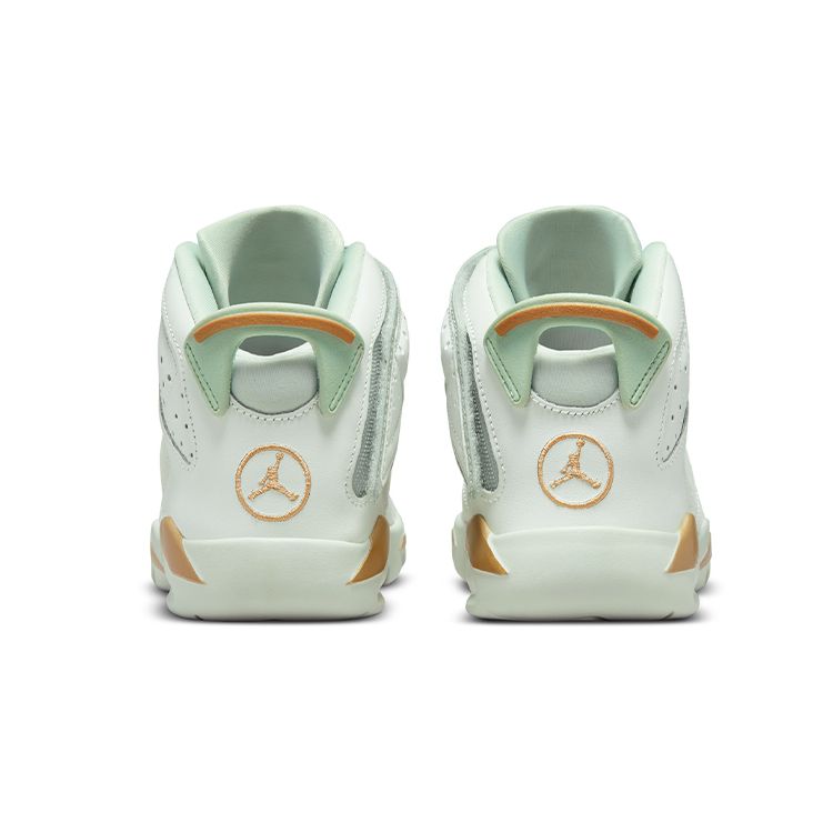 Air Jordan 6 Retro Low PS Lunar New Year Kinder-Sneakers Grünfichte-Aura Metallic-Gold DN1770-073