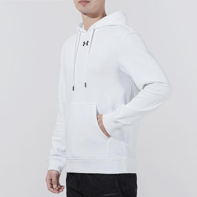 Under Armour Training Sports Knit Hoodie Men Tops White 21600303-100