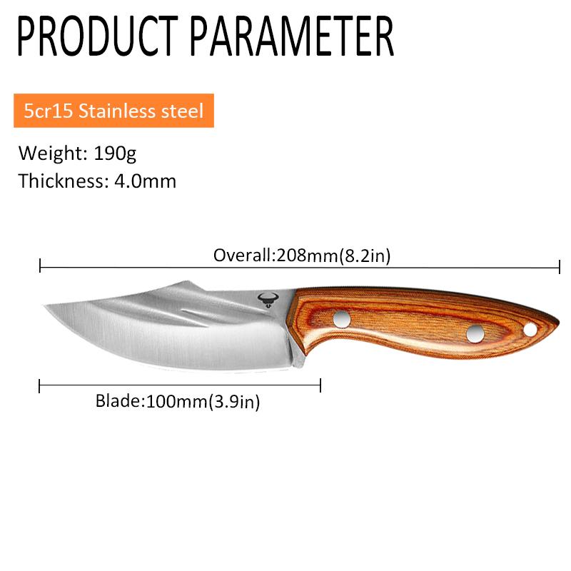 Stainless Steel Kitchen Knife Cleaver Hunting Knife Handmade Boning Knife Chef Knife  Butcher Knife Fish Knife