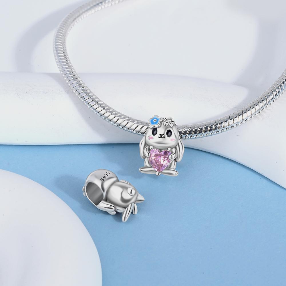 Rabbit Carrot Heart Easter Gift Copper Plated For Charms Copper Plated Original Bracelet For Jewelry Making