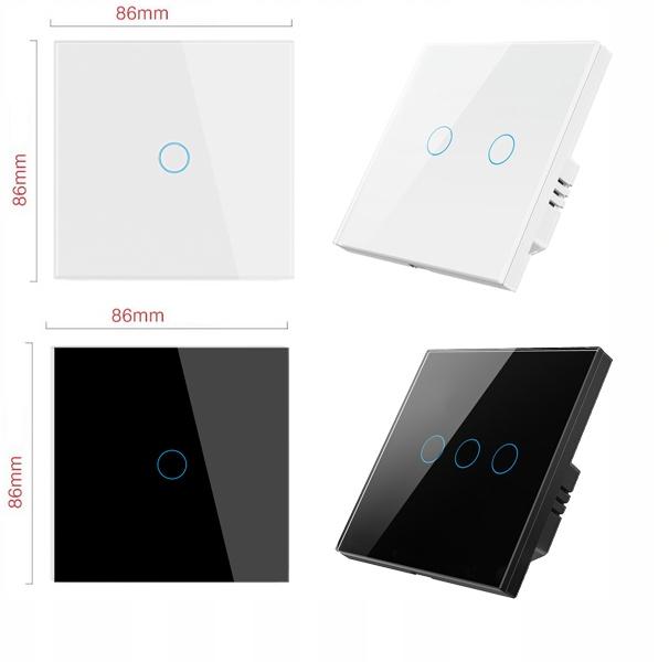 TUYA WiFi Touch Switch 3-circuit White #with N/without N