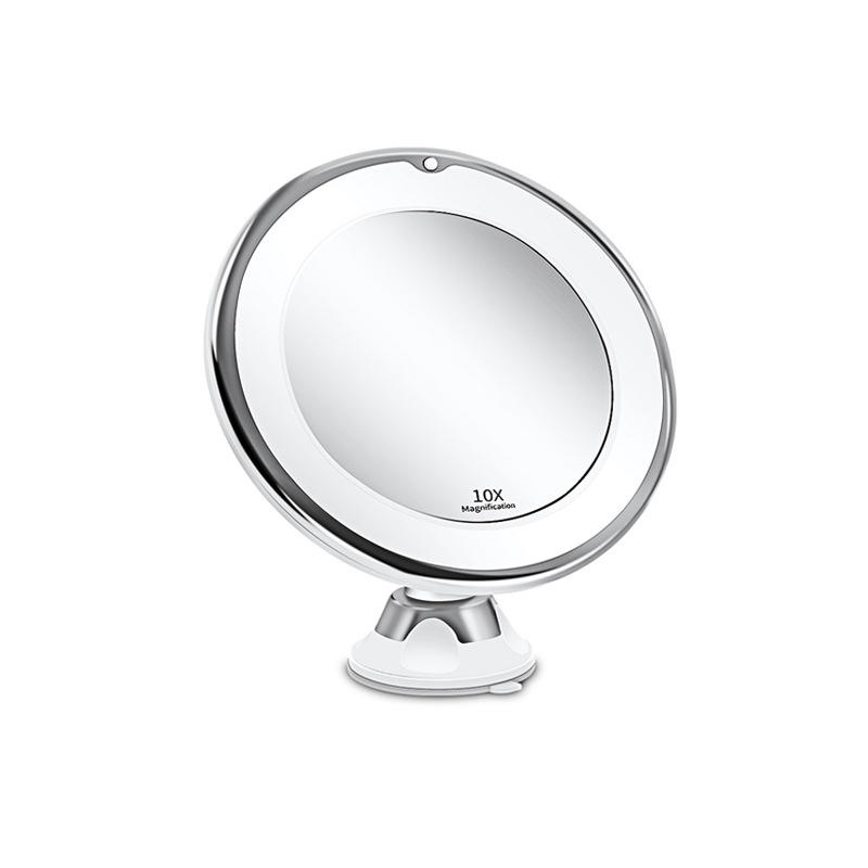 10x Bathroom Mirror Makeup Cosmetic Mirror In Bathroom With LED Hand Illuminated Light Portable Hand Held Cosmetic Mirror With Magnification Mirror |