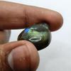 Natural Rainbow Labradorite Teardrop Cabochon, Flashy Blue Gemstone for Jewelry Making