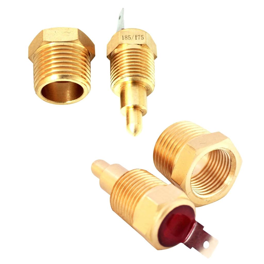 Dual Electric Fan Relay Kit Radiator Electric Cooling Fan Thermostat Kit Temperature Sensor Switch 185 On 175 Off, 40 AMP Waterproof Relay Kit