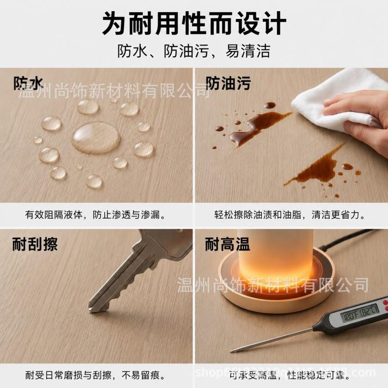 3D Wood Grain Wall Sticker With Groove Design Self-Adhesive Waterproof Decor Rental Apartment Living Room Bedroom