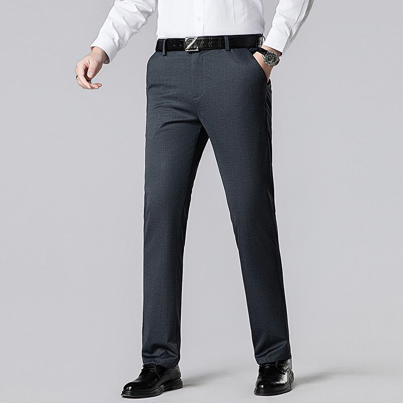 2026 Spring/Summer Men's Lightweight Casual Knit Pants - Fashionable, Versatile, Straight-Leg, Loose Fit for Middle-Aged Men
