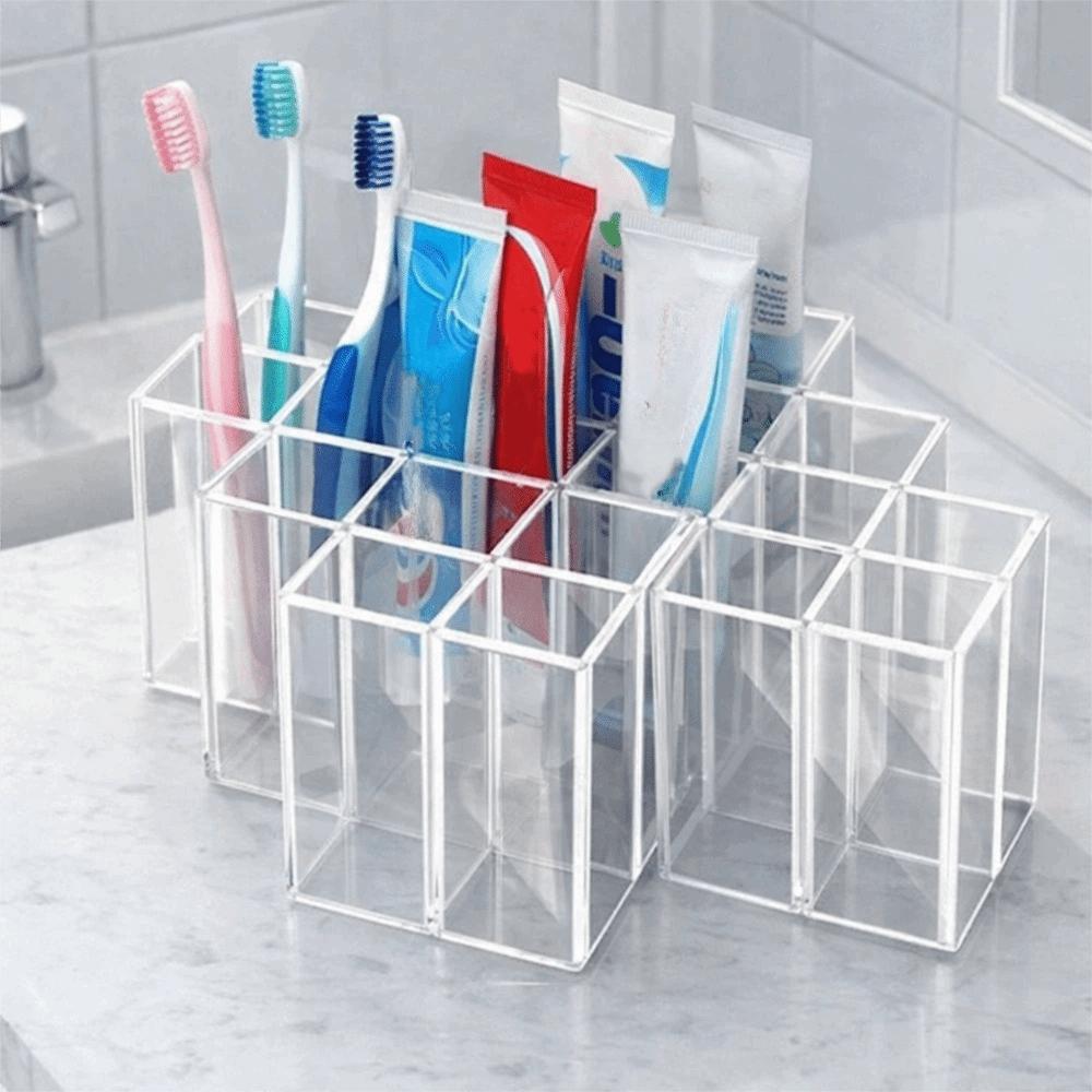 Mehrfachgitter Salben-Organizer-Box Transparente Kosmetik-Aufbewahrungsregal Schminktisch-Organisation