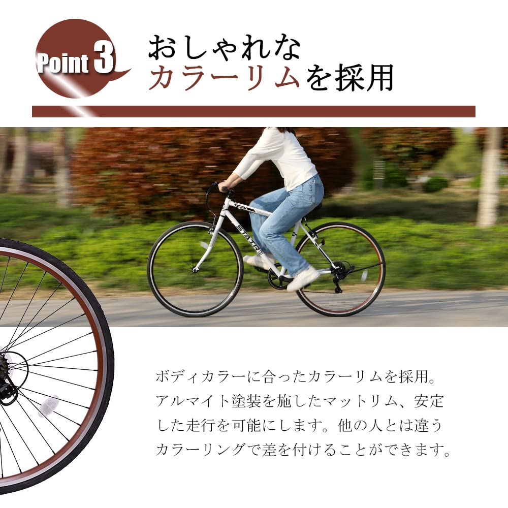 Cross Bike Bicycle 700x25c Shimano 6 Speed Shift Ultra Light High Carbon Steel Frame Color Rim Beginner Flat Handle Front and Rear V Brakes Commuting