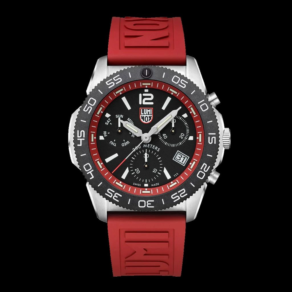 Luminox Sea Pacific Diver Red Strap Chronograph Sapphire Men’ Watch XS.3155
