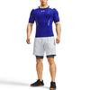 Under Armour Stevig Logo Print Compressie Korte Mouw T-shirt Heren Tops Blauw 1370657-415