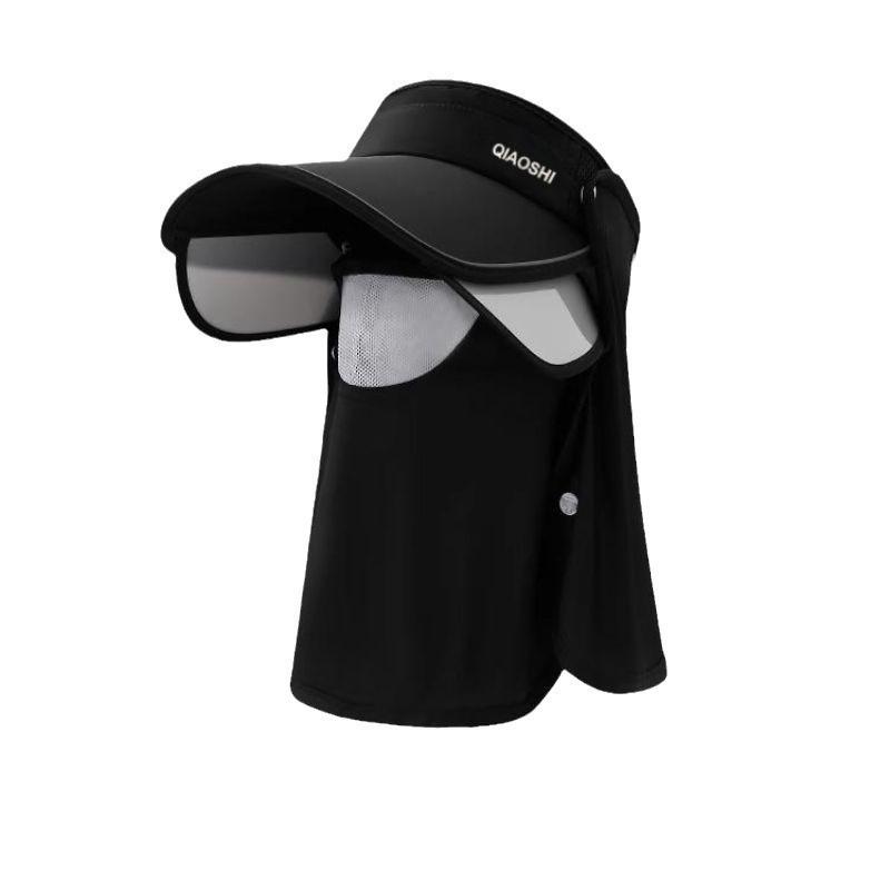 Summer Sun Hat with UV Protection, Face Mask, Sun Hat with Wide Brim for Outdoor Cycling, Unisex