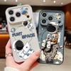 Cute Astronaut Pattern Magnetic Phone Case For iPhone 17 ProMax 16 15 14 13 Pro Max For Magsafe Wireless Charge Shockproof Cover