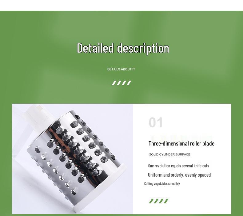 First-Gen Hand-Crank Multifunctional Vegetable Cutter & Grater